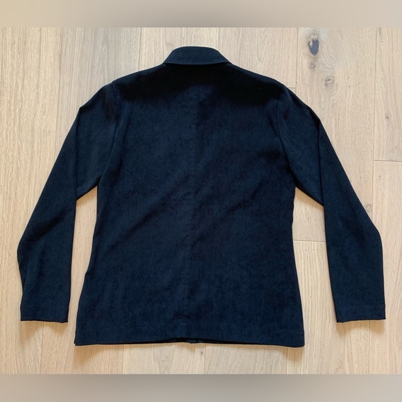 Black Suede Button Up Shirt - Picture 4 of 4